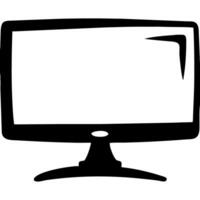 Modern Flat Screen Computer Monitor Illustration for Technology Design Projects vector