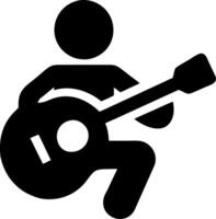 Musician Playing Guitar Silhouette for Music and Art Projects vector