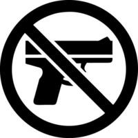 No Firearms Allowed Symbol for Safety and Security Signage vector
