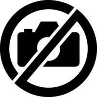 No Allowed Camera Sign for Restricted Areas and Privacy vector