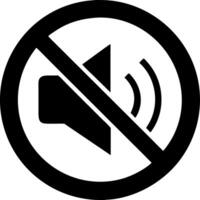 No Sound Speaker Mute Symbol for Silent Mode Indication vector