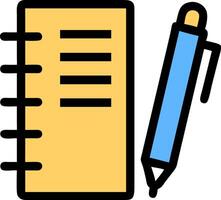Notebook and Pen for Writing and Note Taking Concepts vector