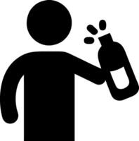 Person Drinking Alcohol Symbol Sign Illustrating Beverage Consumption Concept vector