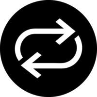 Repeating Arrows Symbol for Recycling and Continuity Concepts vector