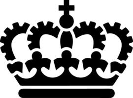 Royal Crown Silhouette Symbol of Authority and Elegance for Design Use vector