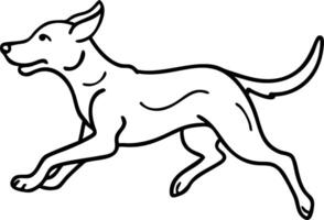 Running Dog Line Art Illustration for Pets and Animal Design Projects vector