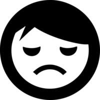 Sad Face Emoji for Emotion and Mood Expression vector