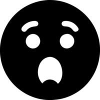 Shocked Face Emoji Expression of Surprise or Fear for Digital Use vector