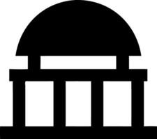 Silhouette Dome Structure Minimalist Architectural Design vector