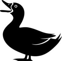 Silhouette of a Duck Illustration for Nature and Wildlife Designs vector
