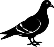 Silhouette of Pigeon Bird Illustration for Design and Art Projects vector