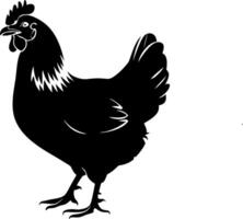 Silhouette of Rooster for Farm and Poultry Design Projects vector