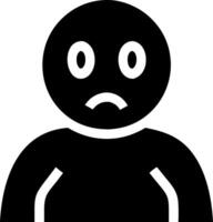 Simple Sad Face Illustrating Unhappiness or Disappointment vector