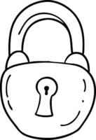 Simple Padlock Illustration Security Concept Design vector