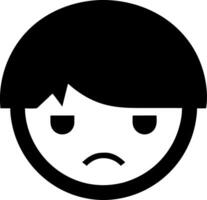 Simple Sad Face Emoji for Emotion Representation vector