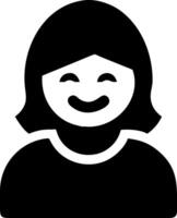 Smiling Woman Avatar Graphic for User Profile Representation vector