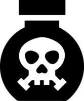 Toxic Warning Symbol with Skull and Crossbones for Hazardous Materials vector