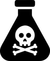 Toxic Chemical Warning Symbol with Skull and Crossbones Design vector