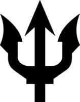 Trident Silhouette Symbol for Nautical and Mythological Design Concepts vector