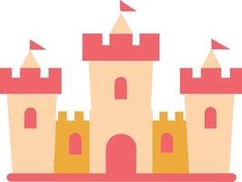 Illustration Colorful Castle with Flags for Children's Storybook Design vector