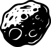 Illustration Asteroid Celestial Rock Space Object with Craters vector