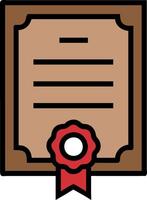 Illustration Certificate with Ribbon for Achievement or Award Recognition vector