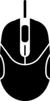 Illustration Computer Mouse Black Silhouette Design for Technology Concepts vector