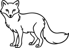Illustration of a Fox Outline Art Design for Nature and Wildlife Themes vector