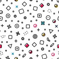 a colorful pattern with various shapes and symbols vector