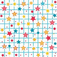 a colorful star pattern with squares and stars vector