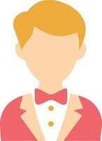 Illustration of Businessman in Suit with Bow Tie for Professional Design vector