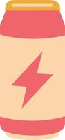 Illustration of Energy Drink Can with Lightning Bolt Symbol for Boost and Power vector