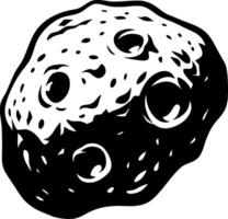 Illustration of Detailed Asteroid Surface in Space for Educational and Scientific Use vector