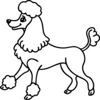 Illustration of Elegant Poodle Dog Outline for Pet Lovers and Designers vector