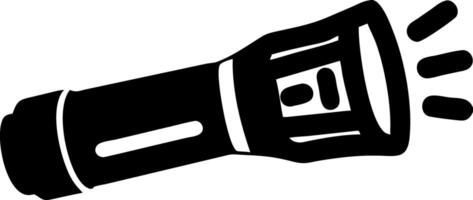 Illustration of Flashlight Symbolizing Illumination and Search vector