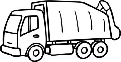 Illustration of Garbage Truck for Waste Management and Recycling Concepts vector