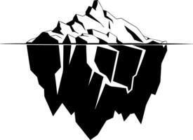 Illustration of Iceberg Above and Below Water Symbolizing Hidden Depths vector