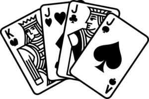 Illustration of Playing Cards with King and Jacks Design for Gaming Concepts vector