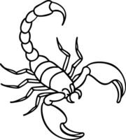 Illustration of Scorpion Outline for Nature and Wildlife Design Projects vector