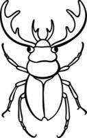 Illustration of Stag Beetle Insect with Antlers for Nature and Wildlife Design vector