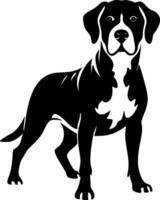 Silhouette of Standing Dog for Graphic Design and Branding Projects vector