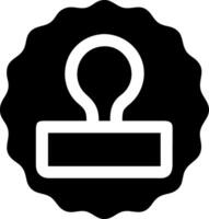 Vintage Circular Rubber Stamp with Blank Label for Business and Approval Concepts vector
