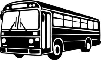 Vintage Public Bus for Transportation and Travel Design Projects vector