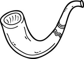 Vintage Smoking Pipe Illustration for Tobacco Enthusiasts and Collectors vector