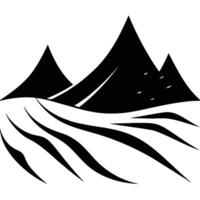 Sand Blowing Silhouetted Over Sharp Edged Sand Dunes vector