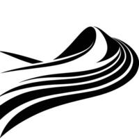 Wind-Swept Sand Dune with Gentle Curves vector