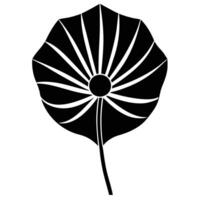 Abstract Poppy Silhouette with Sharp Lines vector