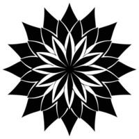 Abstract Blossom with Sharp Petal Edges vector