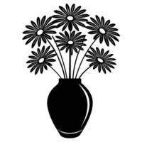 Daisy in Vase-Like Arrangement vector