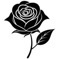 Elegant Rose in Heart-Shaped Petals vector